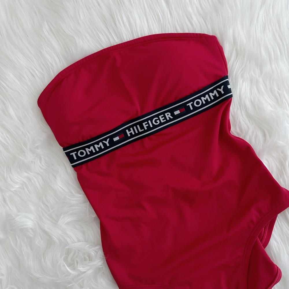 Tommy Hilfiger Strapless One Piece Swimsuit